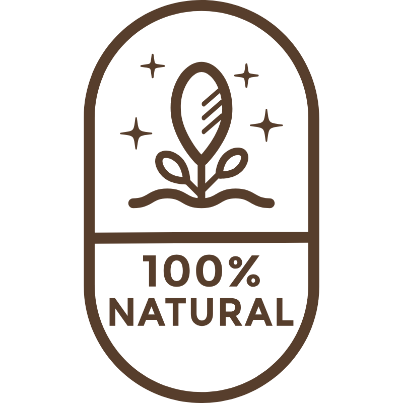 100% natural icon