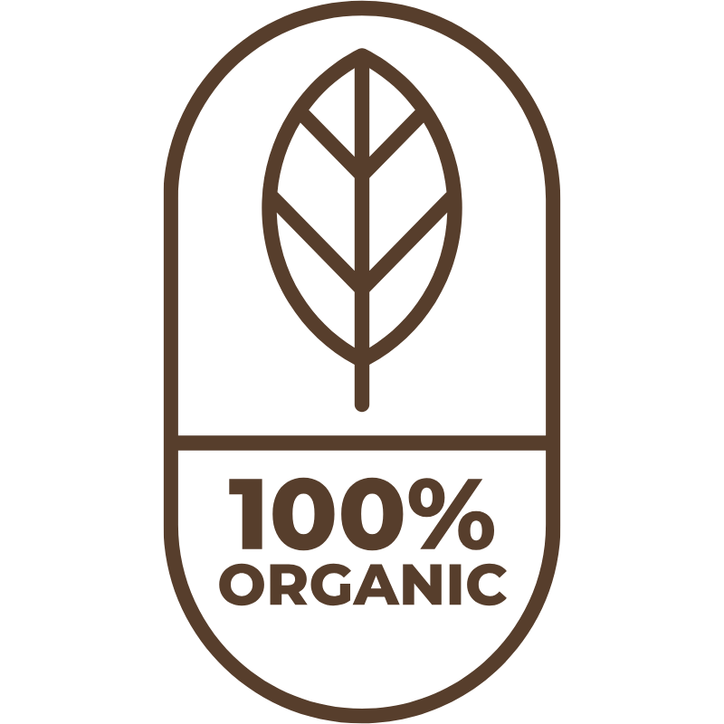 100% organic icon