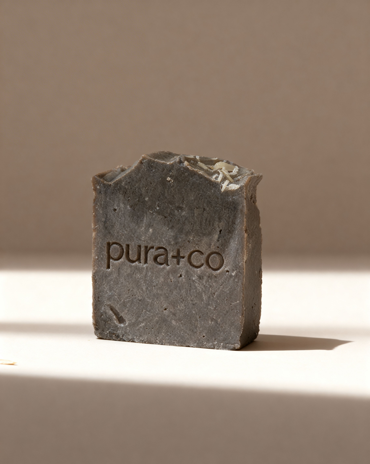 Pura+Co | Jabón Artesanal Exfoliante de Café | Artisanal Soap | Cold-process Soap | Oatmeal & Honey Scent | Handmade Skin Care | Puerto Rico 